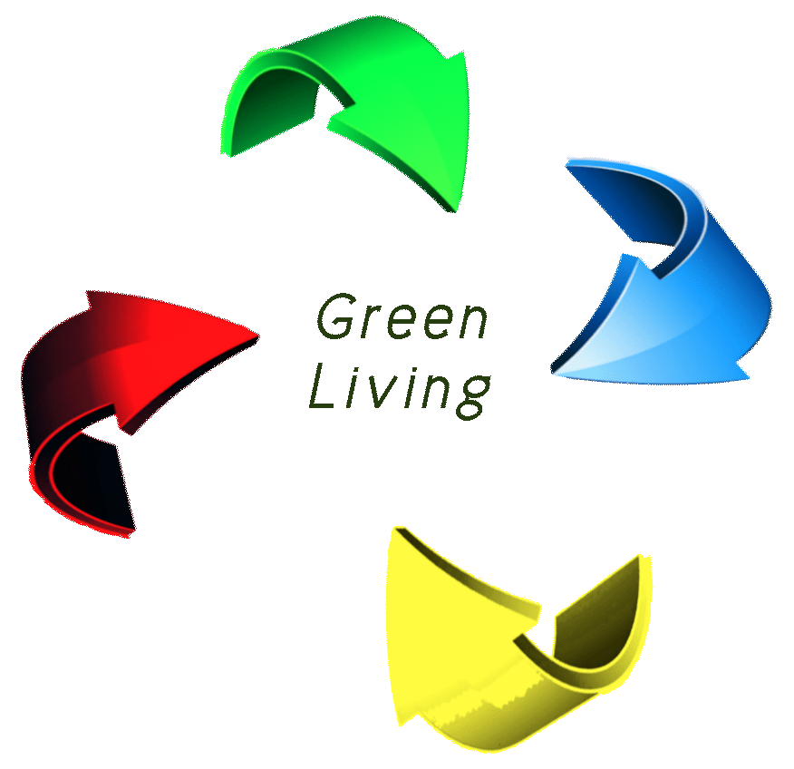 Green Living title with Green arrow
