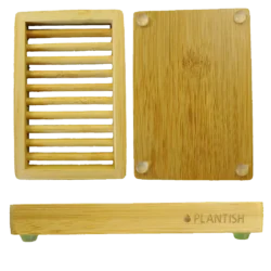soap dish with each piece made of bamboo